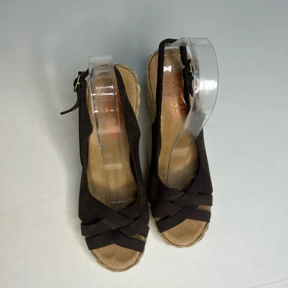 KORS Michael Kors Jute Wrapped Espadrille Wedge Slingback Sandals